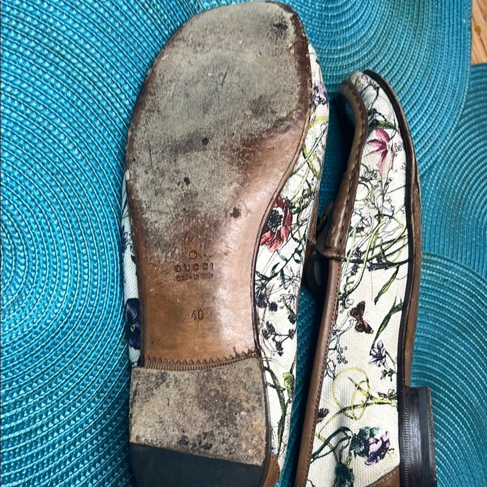 Rare Gucci 1954 Flora Loafers Collector’s Print Iconic Vintage Style size 40 - Picture 5 of 14